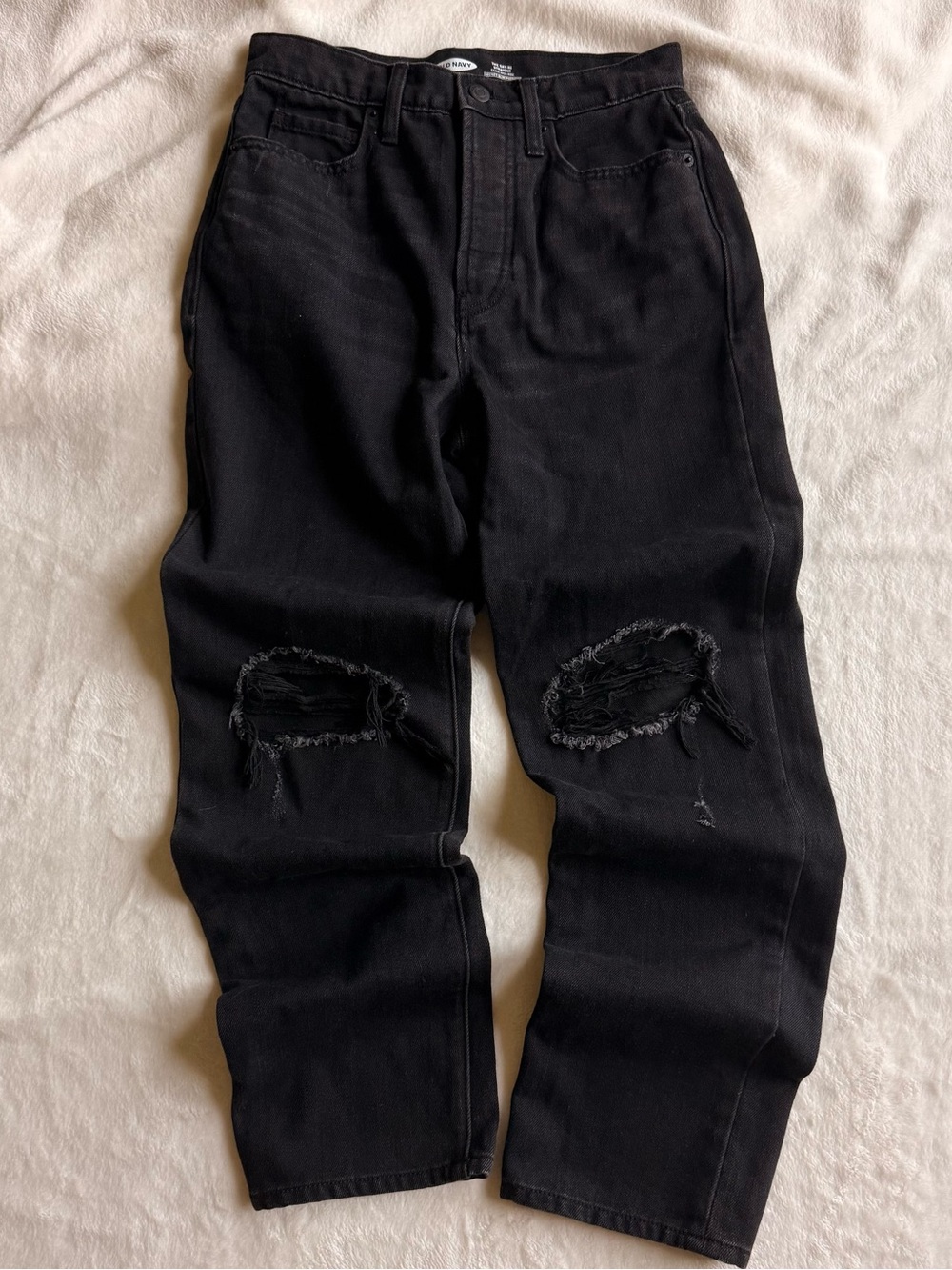 Old Navy Black High-Rise Straight Jeans